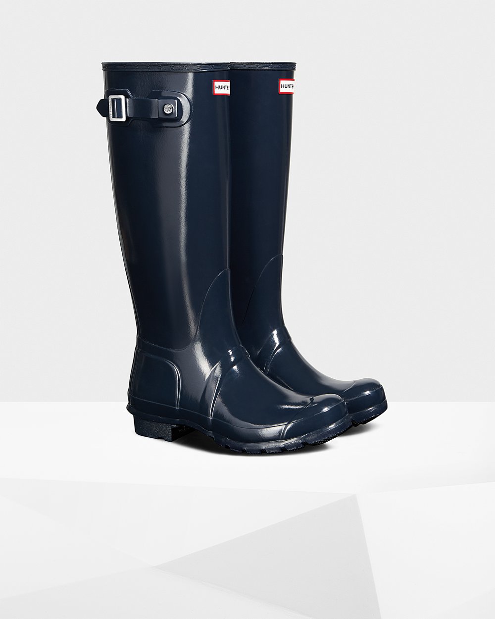 Womens Hunter Tall Rain Boots Navy - Original Gloss - 1036978-RO